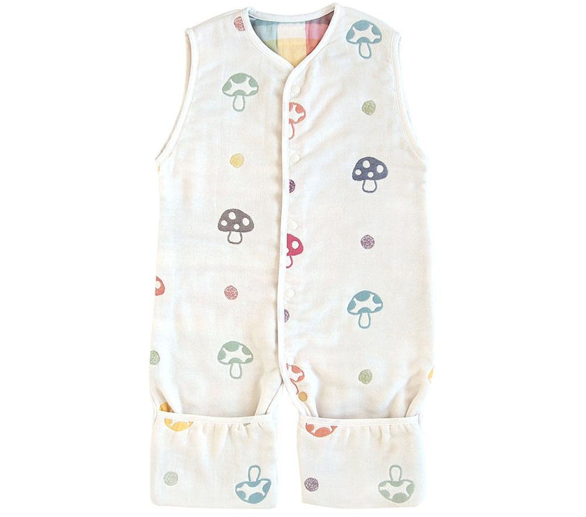 Hoppetta Champignon 6 Layer Gauze 3 way Sleeping Vest | Little Baby.