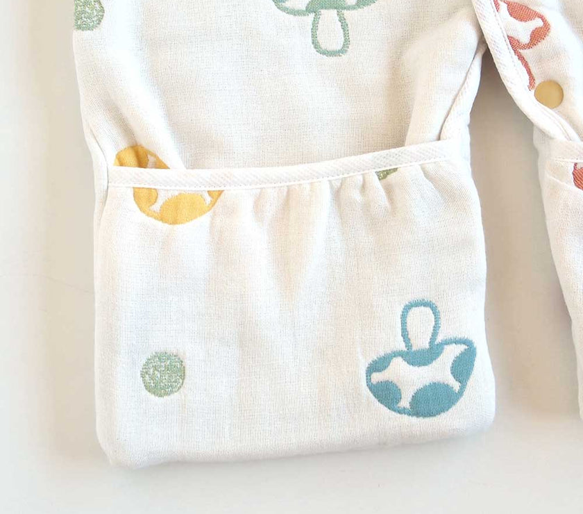 Hoppetta Champignon 6 Layer Gauze 3 way Sleeping Vest | Little Baby.