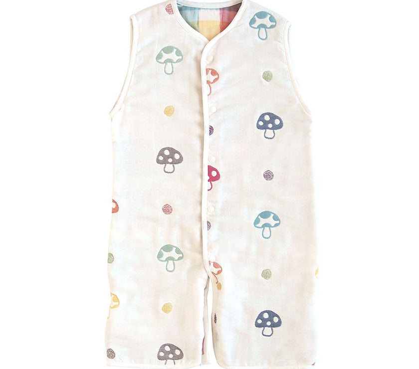 Hoppetta Champignon 6 Layer Gauze 3 way Sleeping Vest | Little Baby.