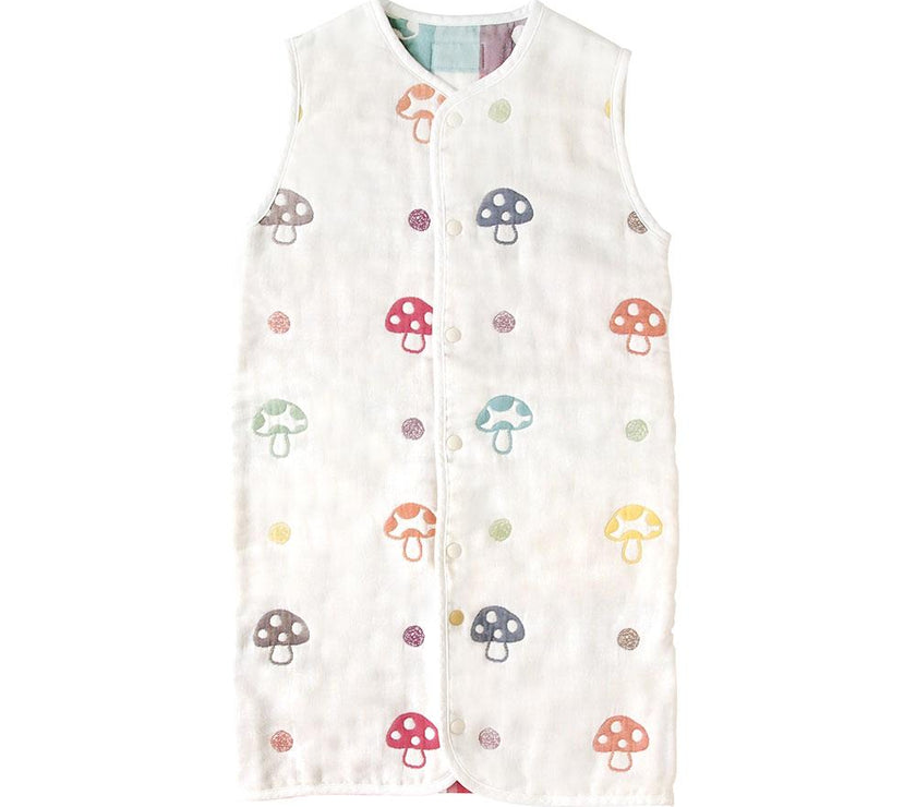 Hoppetta Champignon 6 Layer Gauze 3 way Sleeping Vest | Little Baby.