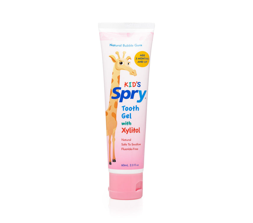 Spry Kid's Fluoride-Free Tooth Gel with Xylitol - Strawberry Banana Flavour 60ml | Little Baby.