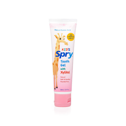 Spry Kid's Fluoride-Free Tooth Gel with Xylitol - Strawberry Banana Flavour 60ml | Little Baby.
