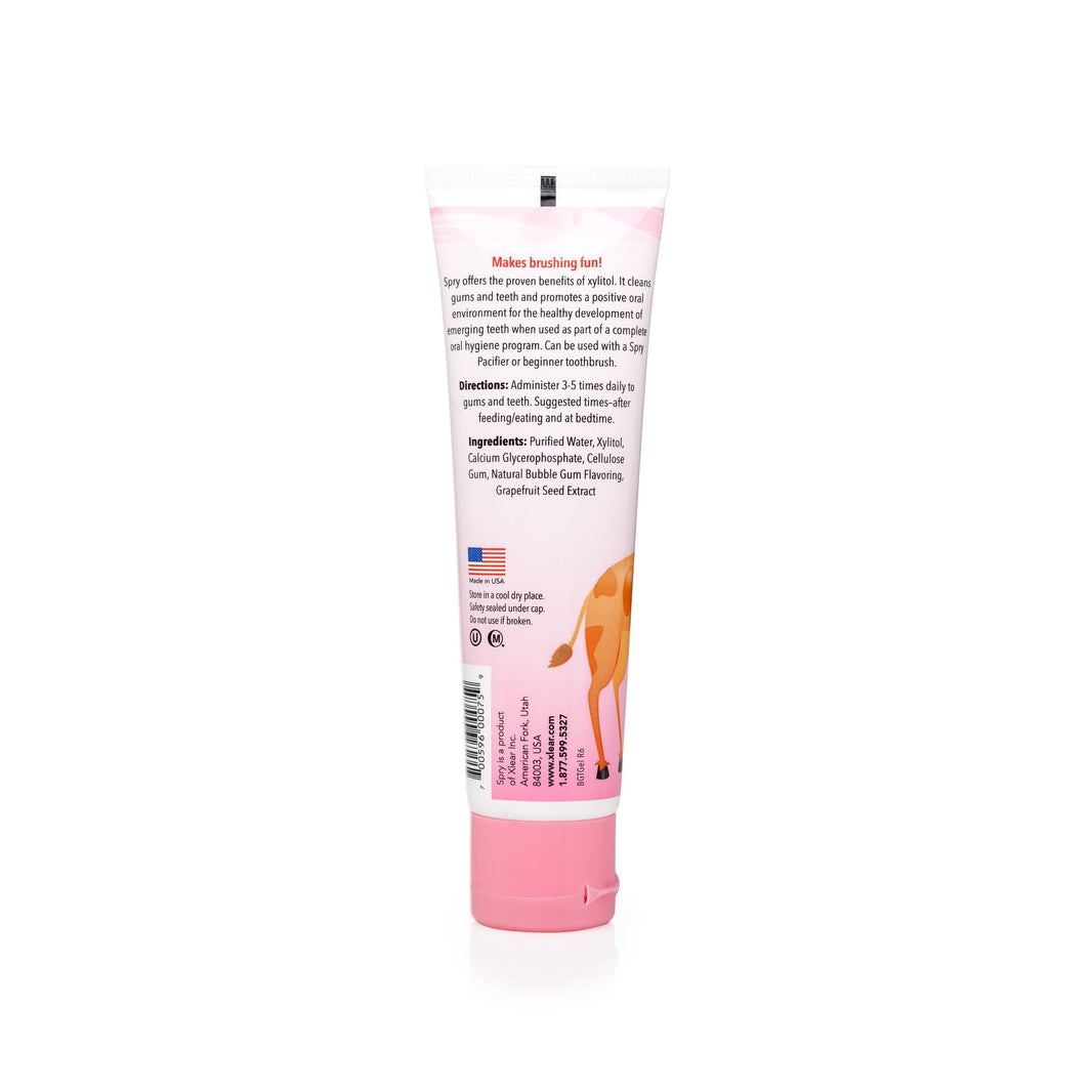 Spry Kid's Fluoride-Free Tooth Gel with Xylitol - Strawberry Banana Flavour 60ml | Little Baby.