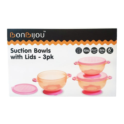Suction Bowl 3PK Pink | Little Baby.