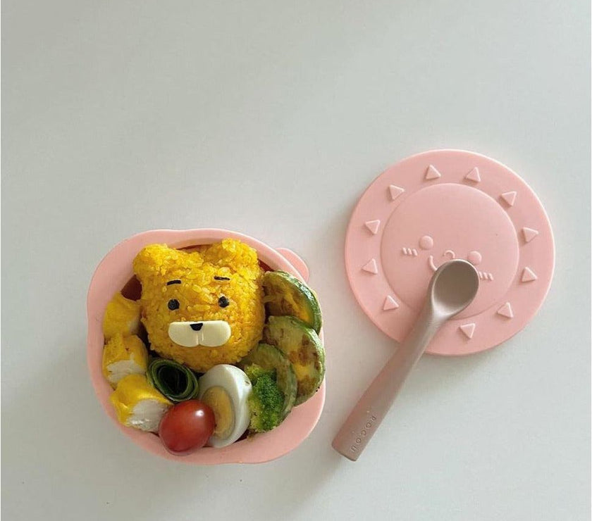 Mother's Corn Sunny Silicone Suction Bowl with Lid (Choose A Color) | Little Baby.