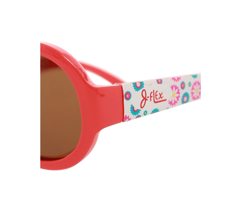 J-Flex Ultra Flexible Kids Polarized Sunglasses (Floral Red) | Little Baby.
