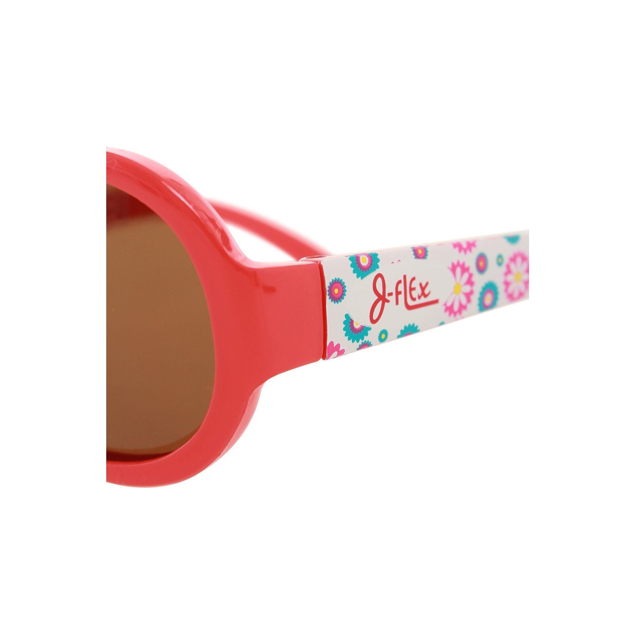 J-Flex Ultra Flexible Kids Polarized Sunglasses (Floral Red) | Little Baby.