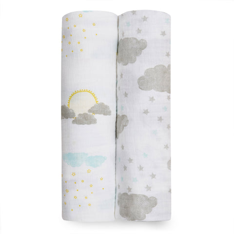 Aden + Anais essentials silky soft muslin swaddle 2-pack - Sunny