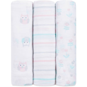 Ideal Baby by the Makers of Aden + Anais Swaddles 3 Pack - Owls | Little Baby.