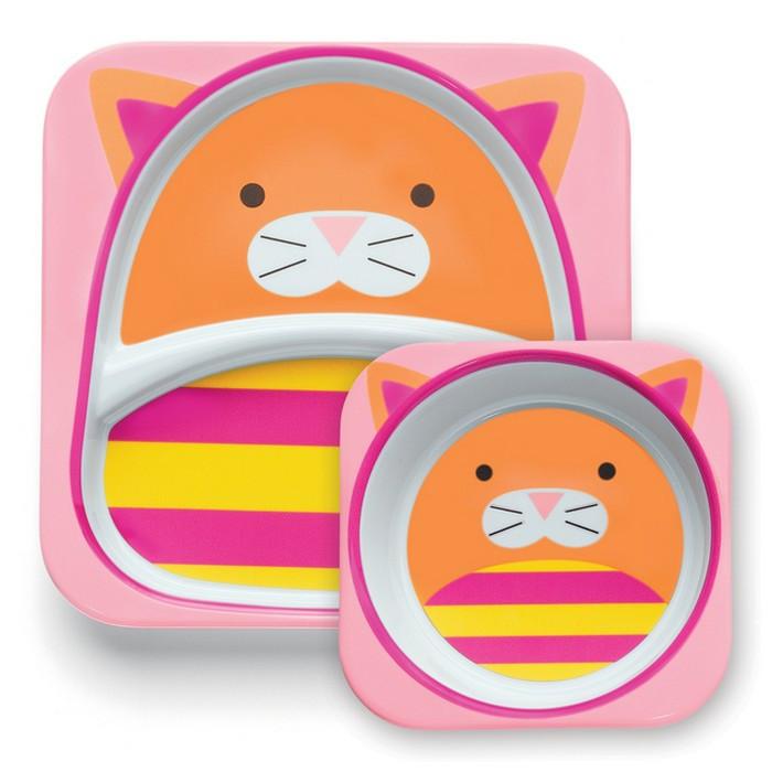 Skip Hop Zoo Tableware - Melamine Set - Cat | Little Baby.