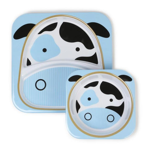 Skip Hop Zoo Tableware - Melamine Set - Cow | Little Baby.
