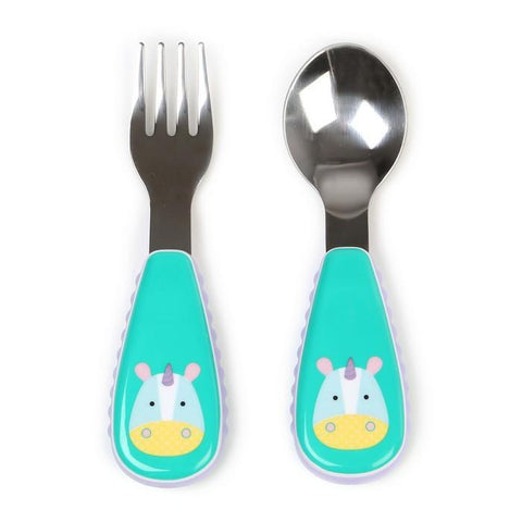 Skip Hop Zootensils Fork & Spoon - Unicorn | Little Baby.