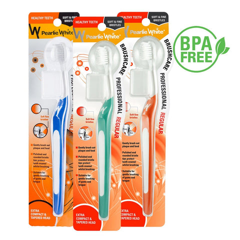 BrushCare Professional Regular Soft Toothbrush Triple Pack | Little Baby.