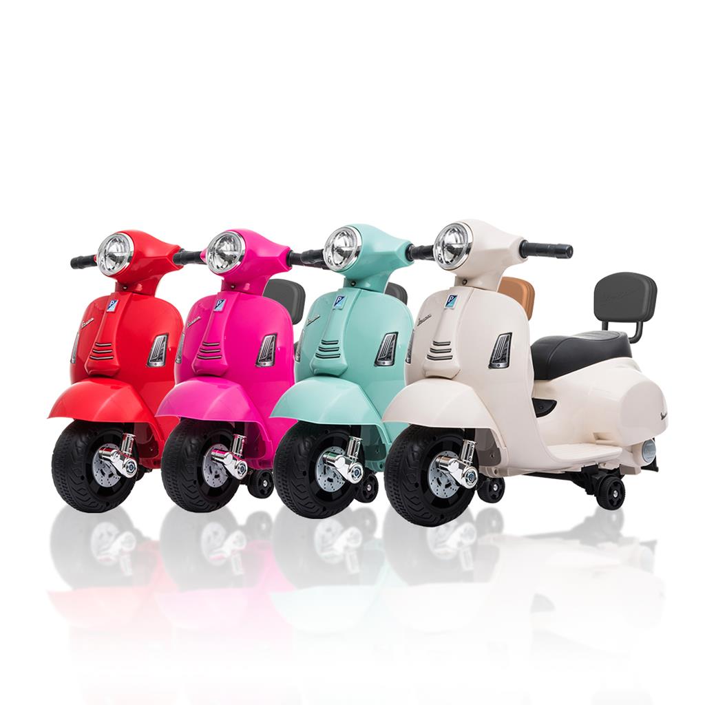 Vespa GTS Mini Electric Ride-On Kids Scooter (Assorted Designs) - Pre Order
