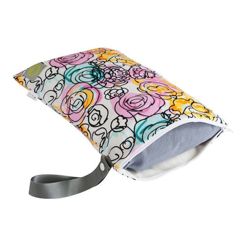 Itzy Ritzy Travel Happens™ Sealed Wet Bag with Handle - WATERCOLOR BLOOM | Little Baby.
