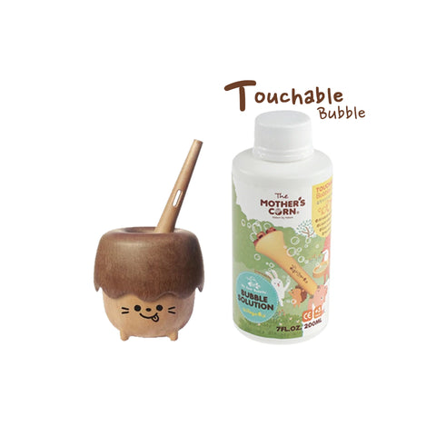 Mother's Corn Woody Bubble Blower with 200ml Touchable Bubble Solution | Little Baby.