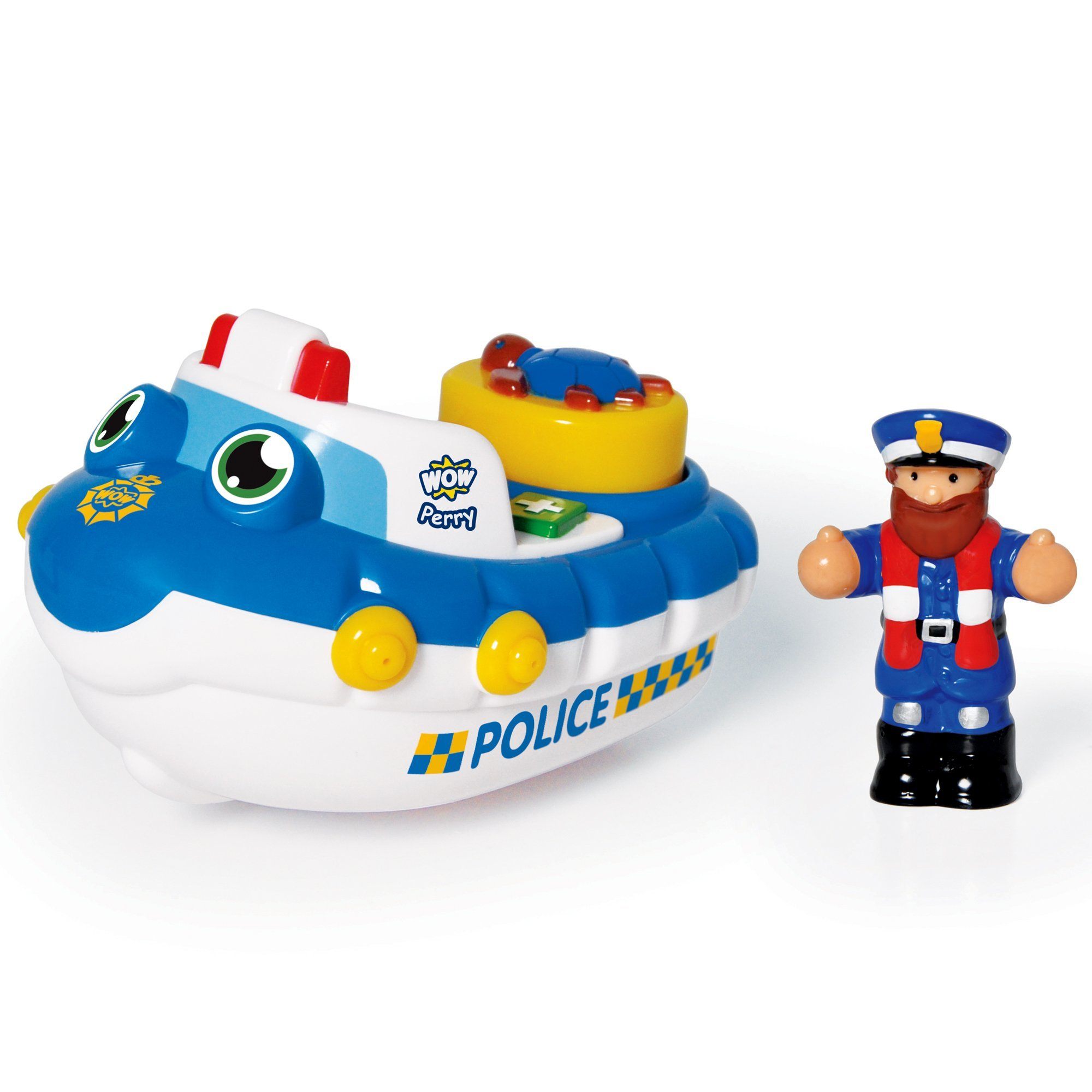 WOW Toys Police Boat Perry (Bath Toy) | Little Baby.