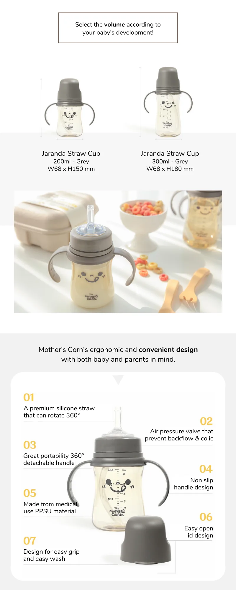 Motherscorn singapore straw cup